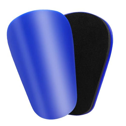 Extra Mini Soccer Shin Guards for Toddler, Kids, Youth & Adults | Ultra Lightweight Insert Small Shin Pads, Boys Girls Men Women, Shock-Absorbing Protection, 3.7×2.4 In, Training & Matches - color: Blue