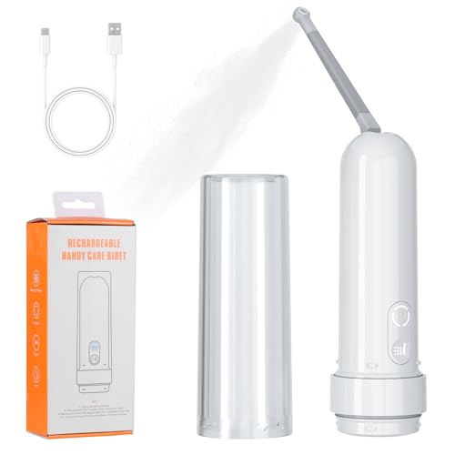 Rechargeable Portable Bidet for Travel 180ML, IPX7 Waterproof Electric Bidet Sprayer with 3 Spraying Modes for Personal Hygiene Cleaning, Soothing Postnatal Care, Perineal & Hemorrhoid Treatment