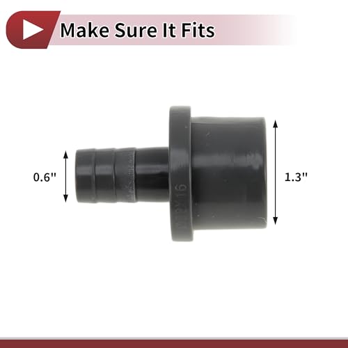 Plastic Hose Barb Fitting 1-1/4" x 5/8" Barb OD Straight Through Pipe Connector Grey 5 Pcs - color: Gray, size: 1-1/4" x 5/8" OD