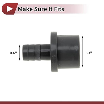 Plastic Hose Barb Fitting 1-1/4" x 5/8" Barb OD Straight Through Pipe Connector Grey 5 Pcs - color: Gray, size: 1-1/4" x 5/8" OD