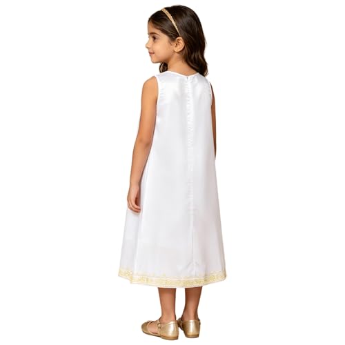 Girls Two Piece Outfit Embroidered Muslim Dress Robe Dresses Dubai Outfits Maxi Islamic Set for Party - size: 3-4T