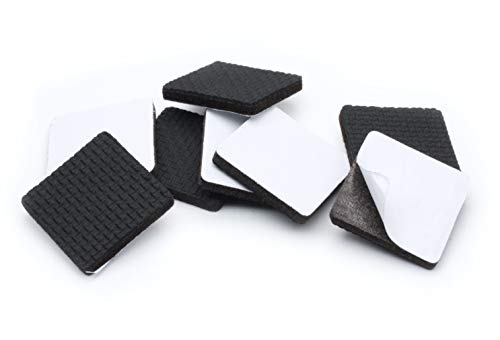 Slipstick GorillaPads CB150 Non Slip Furniture Pads/Rubber Grips (Set of 8) Self Adhesive Furniture Feet Floor Protectors, 1-1/2 inch Square, Black - size: 1-1/2" Square