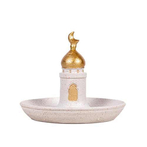 2025 Ramadan and Eid Decorations – Elegant Gold and White Mosque Tower Ornament. Perfect for Wishing Happy Eid and elevating Your Festive Mood with Timeless Islamic Style. - color: Mosque Tower Decorative Ornaments
