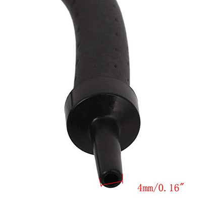 COMOK 10mm Diameter Rubber Tube Aquarium Air Curtain Bubble Air Diffuser Flexible Air Bubble Rubber Tube for Aquarium Fish Tank, Black, Long (20cm/8") - size: 20cm/8"