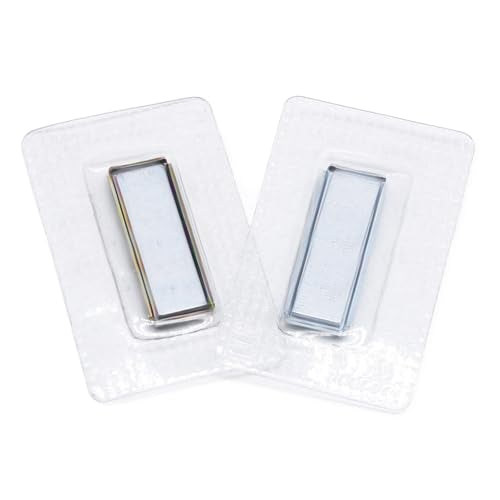 SEMINI Hidden Sew Magnetic Snap Invisible Hidden Sew in PVC Hidden Purse Closure for Fastener Handbag Cloth Clasp DIY Craft Sewing Tools (25x10mm) - size: 25x10mm,Rectangular