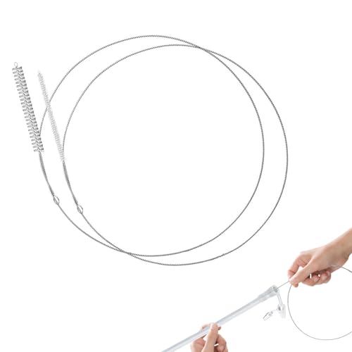 Extra Long Pipe Cleaners,Straw Cleaner Brush Extra Long,Tube Cleaning Brush Suitable for Cleaning Feeding Tubes (2 Pcs) - size: 2 PCS