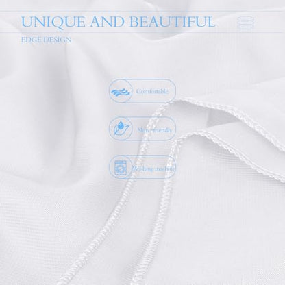 Chiffon Scarf,Soft Breathable Chiffon Shawls and Wraps,Silky Women's Hijab for Evening Dresses Wedding Bridal Scarves - color: White, size: 67 x 28 inches