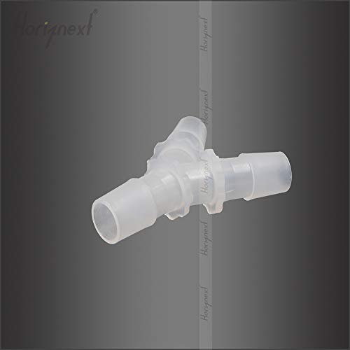 9/16" Polypropylene Y-Shaped 3-Way Barbed Hose Fitting, 10 Pcs | Y-shaped design splits one inlet into two angled outlets for air hoses and water pipes; supports routing and repair projects - style: 10pcs, 9/16" O.D.