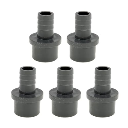 Plastic Hose Barb Fitting 1-1/4" x 25/32" Barb OD Straight Through Pipe Connector Grey 5 Pcs - color: Gray, size: 1-1/4" x 25/32" OD