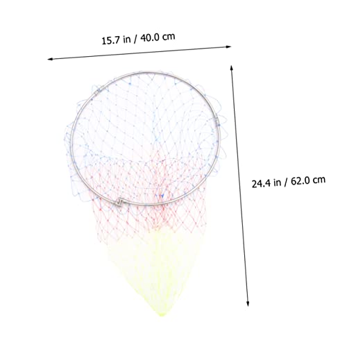 Abaodam Fish Net Bag Accessories Mesh Collapsible Fishing Net Replacement Fishing Net Pole Foldable Fishing Trap - color: Multi
