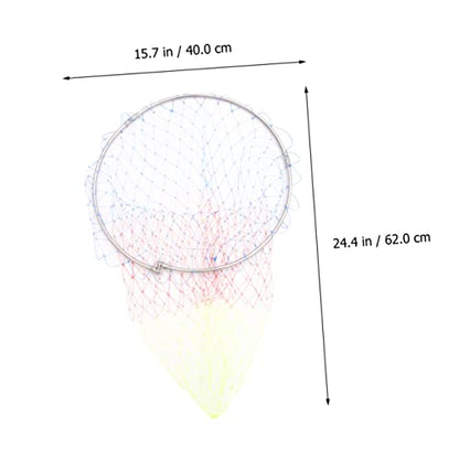 Abaodam Fish Net Bag Accessories Mesh Collapsible Fishing Net Replacement Fishing Net Pole Foldable Fishing Trap - color: Multi