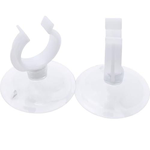 ZCZQC 6PCS Aquarium Suction Cup Clips Air Tube Clamps Plastic Transparent 23mm Specialized for Fixing Thermometers on Fish Tank Glass Surfaces Air Tube Installation Suction Cups