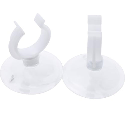 ZCZQC 6PCS Aquarium Suction Cup Clips Air Tube Clamps Plastic Transparent 23mm Specialized for Fixing Thermometers on Fish Tank Glass Surfaces Air Tube Installation Suction Cups