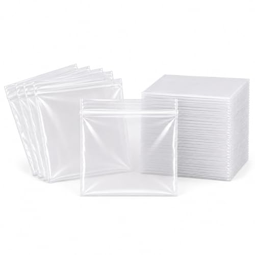 Spartan Industrial - 5” X 5” (1000 Count) 2 Mil Clear Reclosable Zip Plastic Poly Bags with Resealable Lock Seal Zipper - size: 5” X 5”