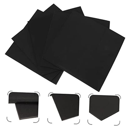 VANZACK 5pcs Fish Tank Insulation Mat Non-Skid and Shockproof Pad for Aquariums Black Non- Absorption Mat for Heat Preservation and Pet Safety