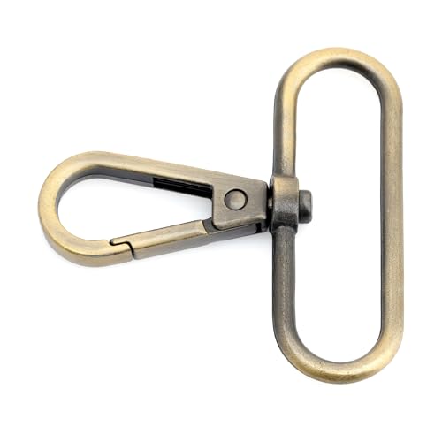 CRAFTMEMORE Snap Hook Swivel Push Gate Lobster Clasps Fashion Clips Purse Making FS10 Pack of 10 (Brushed Brass, 2 Inches) - color: Brushed Brass, size: 2 Inches
