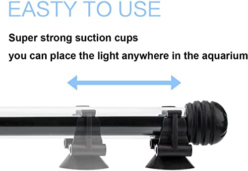 LED Aquarium Light, 2 Pack 15 inches Fish Tank Light RGB Color Underwater Light Submersible Crystal Glass Lights, 42 LED Beads, Brightness Adjustable Memory Function, LED Light bar Stick - size: 2 Pack 15Inch