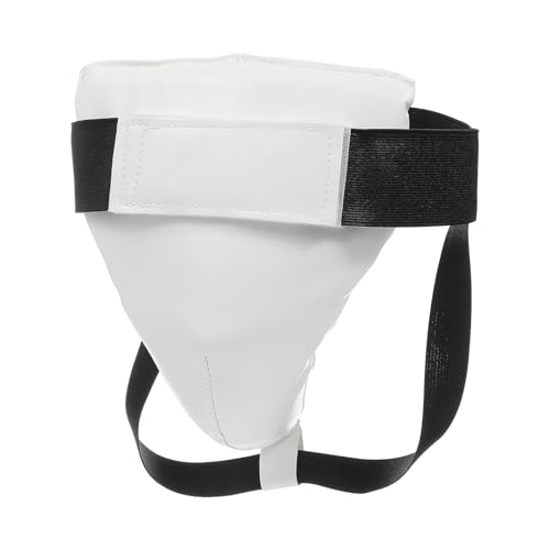 Protective Undergarment Cup Martial Art Groin Guard Suitable for Youth and Adults Engaged in High Impacts Combat Sports Combat Sports Groin Guard - color: White mens large
