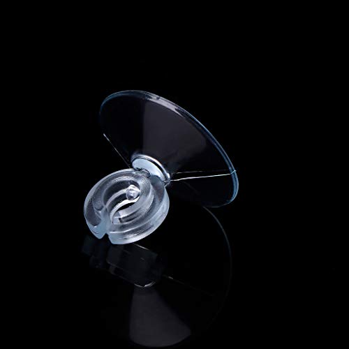 10 Pieces Aquarium Suction Cup Diameter 1.2in Transparent Plastic Sucker with Clips Fish for Tank Pipe Hose Tube Holder