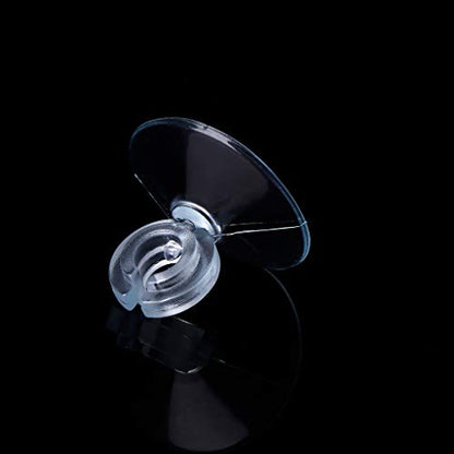 10 Pieces Aquarium Suction Cup Diameter 1.2in Transparent Plastic Sucker with Clips Fish for Tank Pipe Hose Tube Holder