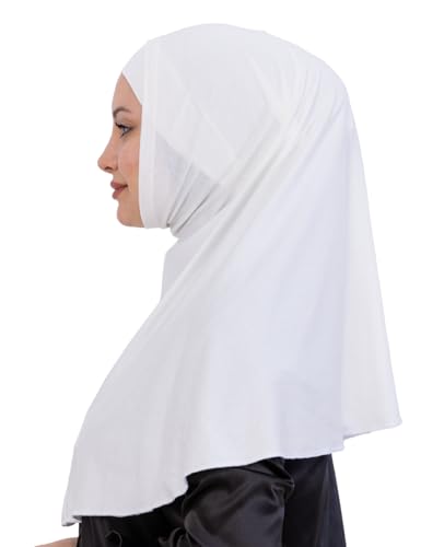 Prien Instant Hijab For Women, Muslim Long Scarf, Undercap Turban Set, Turkish Islamic Clothing, Prayer Clothes For Abaya - color: Cream