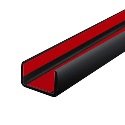 Rubber Edge Trim, Self Adhesive U Channel Edge Trim, Big Size U Shaped Trim, Edge Banding for Plywood, Woods, Shelf, Cabinet, Countertop, Size 3/4", Length 20Ft, Black - size: Size3/4"(Fit 11/16"~13/16"), L20'