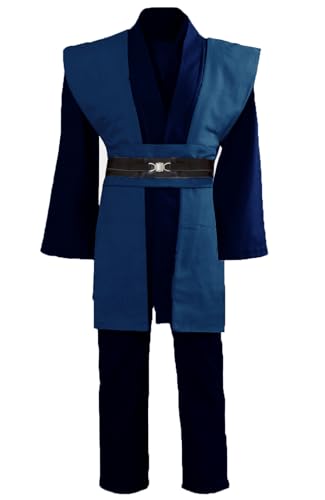 GOLDSTITCH 남성용 튜닉 로브 나이트 팬시 쿨 코스프레 코스튬 - color: 블루(튜닉), size: 미디엄
