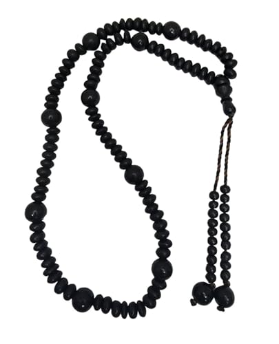 Muslim Prayer Tasbih 99 Beads AMN110 Islam Dhikr Rosary Craft Misbaha Eid Ramadan Gift - color: Black