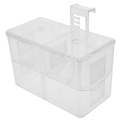 Fish Breeding Box with Hook and Suction Cup Aquarium Fry Incubator Isolation Hatchery for Tropical Fish for Spawning and Nursery