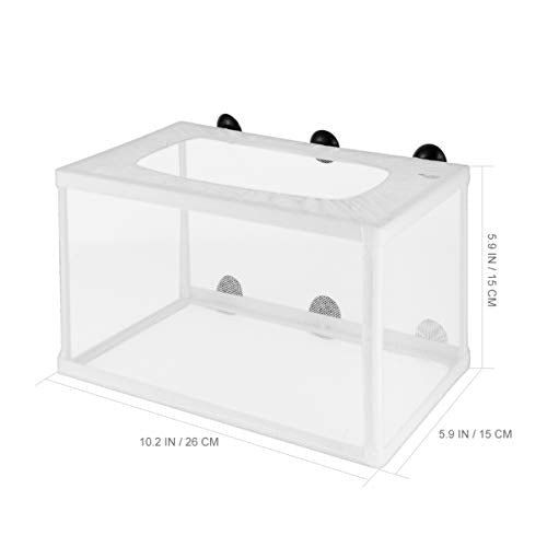 POPETPOP Fish Breeder Net - Fish Nursery for Aquarium-Fish Breeding Net - Hang on Breeder Box,Fish Breeder Box for Hatchery（L