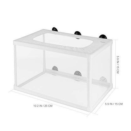 POPETPOP Fish Breeder Net - Fish Nursery for Aquarium-Fish Breeding Net - Hang on Breeder Box,Fish Breeder Box for Hatchery（L