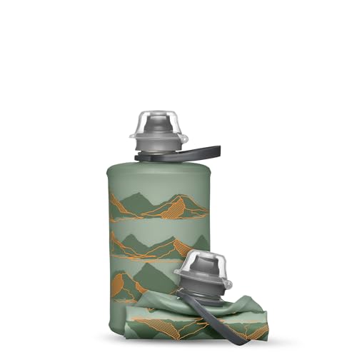 HydraPak Stow Collapsible Water Bottle (350ml, MTN Sutro Green) - color: MTN Sutro Green, style: 12oz/350ml
