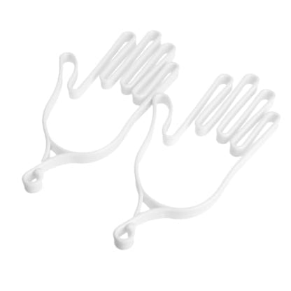 MUXSAM Golf Gloves Stretcher Holder Keeper Hanger Gloves Support Frame Golf Gloves Holder Rack Dryer Shaper Tool Accessories for Golfer Gloves Maintenance(1 Pair 2Pcs) - color: White