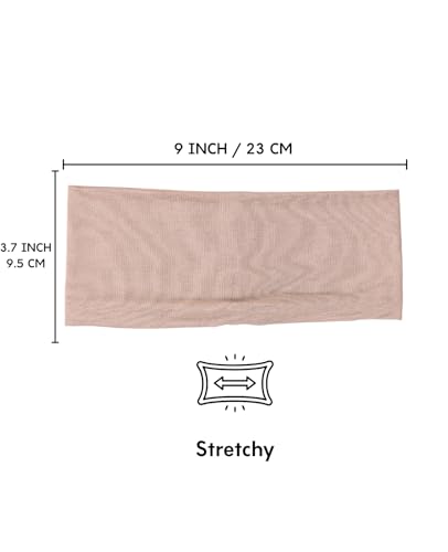 Prien Women Cotton Hijab Cap, Stretchy Head Cover, Pre-Sewn Inner Muslim Scarf Undercap, Non Slip Headband for Daily Wear - color: Deep Mink