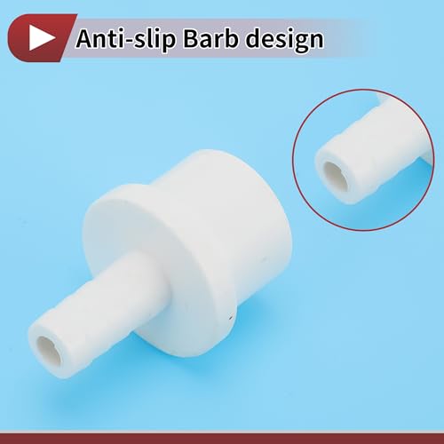 Plastic Hose Barb Fitting 1" x 3/8" Barb OD Straight Through Pipe Connector White 5 Pcs - color: White, size: 1" x 3/8" OD