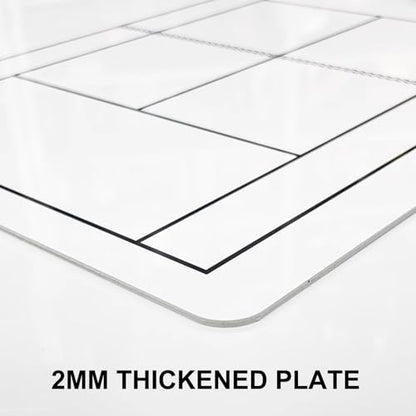 Tennis Marker Board, Non-Magnetic PVC Dry Erase Coaching Board, Tennis Coach's Clipboard, Tennis Tactical Board, Double-Sided, for Tennis Strategy