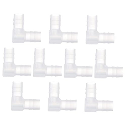 SOLUSTRE 10pcs L Shaped Plastic Hose Connector Sturdy Elbow Fitting for Garden and Aquarium 1/2 Inch Barbed Adapter for Flexible Tubing