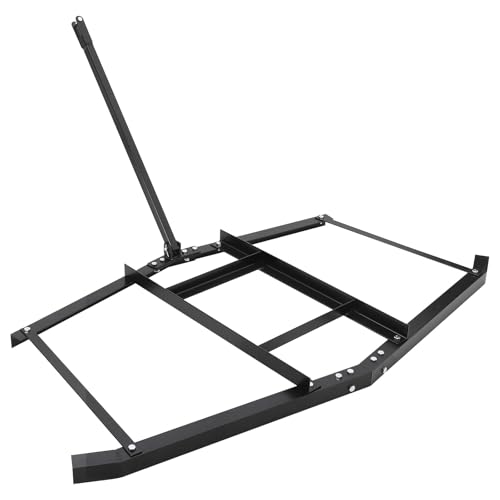 Drag Harrow Driveway Grader for Gravel, Landscaping, and Lawn Leveling, Heavy-Duty Tow-Behind Lawn Rake, Driveway Drag, and Power Rake Yard Lawn Leveling Tool for ATV, UTV, Tractor, Mower Tow Behind - size: 74 inch