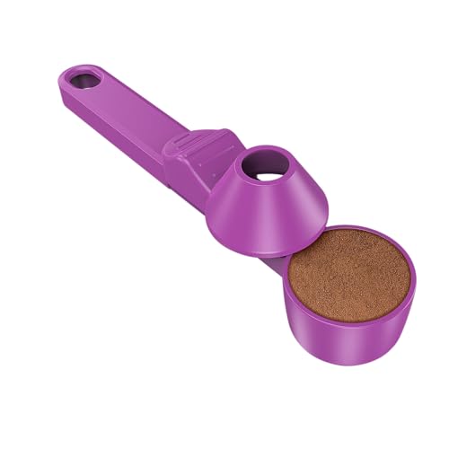 Coffee Scoop & Funnel for Reusable K Cup Refillable Coffee Pods,2 Tablespoon Coffee Scoop for Ground Coffee (1, Purple) - color: Purple