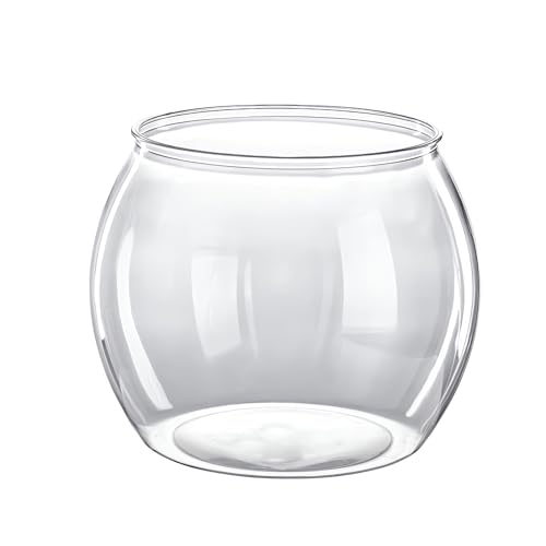 5 Gallon Crystal Clear Shatterproof Plastic Round Fish Tank | Crystal clear multi-use bowl for terrarium, flower vase and home decor, lightweight decorative tank for fish lovers