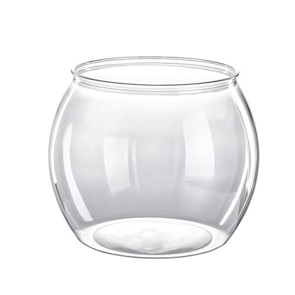 5 Gallon Crystal Clear Shatterproof Plastic Round Fish Tank | Crystal clear multi-use bowl for terrarium, flower vase and home decor, lightweight decorative tank for fish lovers