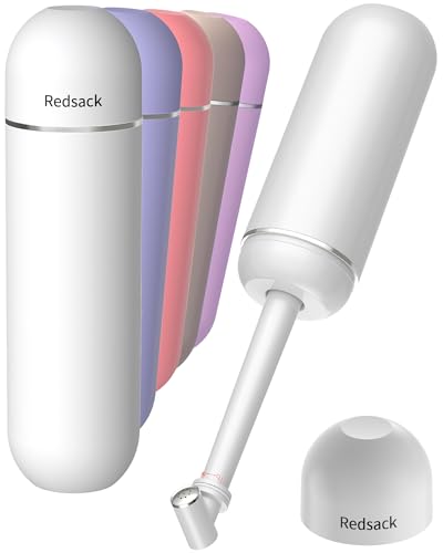 Portable Bidet for Travel & Camping - Manual Squeeze Peri Bottle Handheld - color: White