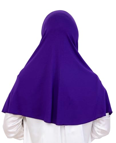 Prien Ready Hijab For Women, One Piece Muslim Instant Turban, Easy To Wear Long Head Scarf, Turkish Islamic Clothes For Abaya - color: Purple