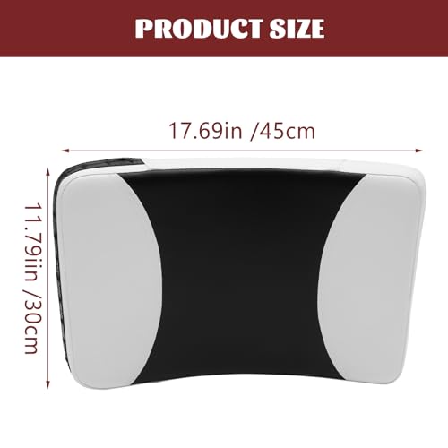 SHERCHPRY Taekwondo Kick Pads Sparring Gear for Black-White Large Handheld Kicking Targets Curved Shield for Martial Arts Training and Coaching