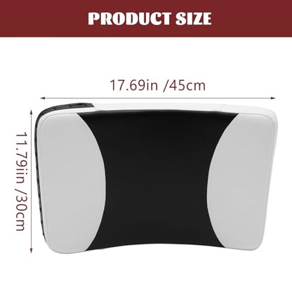 SHERCHPRY Taekwondo Kick Pads Sparring Gear for Black-White Large Handheld Kicking Targets Curved Shield for Martial Arts Training and Coaching