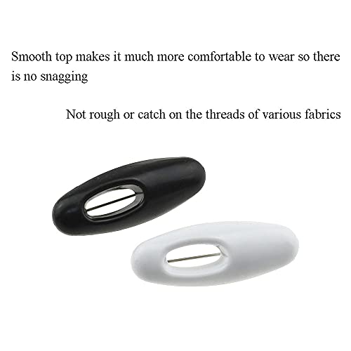 3.7cm Length Hijab Pins Smooth Surface Sharp Bear Force Prevent Ripping Reliable Clips Hold Sturdy Durable Plastic Safety Pins Black White 50 PCS for Muslim Saree Chiffon Scarf Jersey Blouses - size: BlackWhite-3.7cm 50Pcs