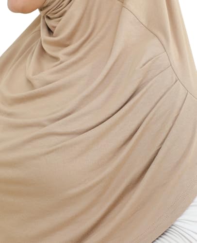 Prien Ready To Wear Hijab For Women, Instant Turban, Soft Muslim Scarf For Prayer, Long Hijabs, Islamic Clothes, Jersey Abaya - color: Deep Mink