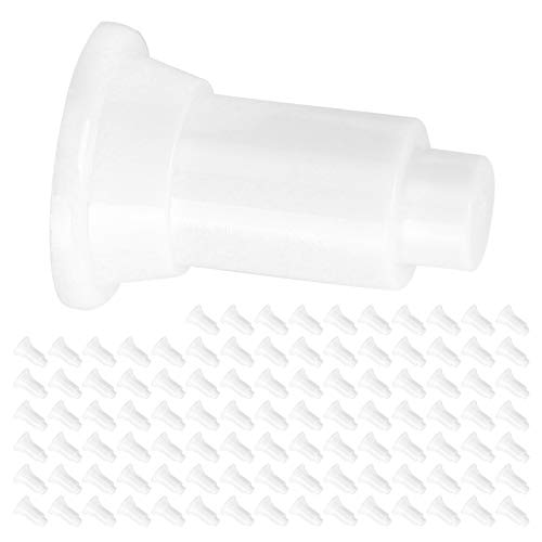 100Pcs Aquarium Isolation Board Support Feet, Adjustable Height PVC Support Feet with Food Grade Plastic, Ideal for Fish Tank Divider Easy Cleaning (White) - color: White