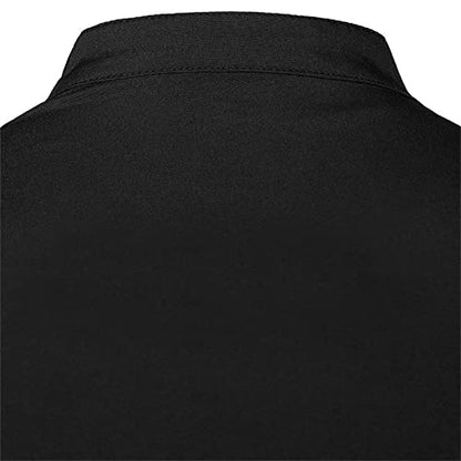 Kurta for Men Muslim Kaftan Button Up Henley Shirts Casual Ethnic Printed Long Sleeve Thobe Caftans Robes - color: Black, size: Small