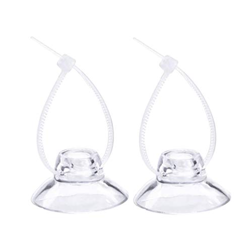 8 Pieces Aquarium Suction Cup Clips with Zip Cable Ties - Suction Cup Hooks Fit for Binding Shrimp Nest Dodging Nest Fish Tank Accessories